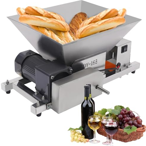 Elektrische Obstmühle aus Edelstahl, Zerkleinerer for Obst, Brot und Zucker, 60-W-Motor, Kapazität 20 kg/h, for Küche oder gewerbliche Verarbeitung