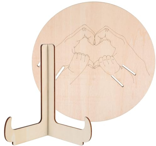 LOLIPPYY Geburtsanzeigeschild mit Ständer zur Babyankündigung Handgraviert Leicht und Elegant als Babyshower Deko das Babyzimmer