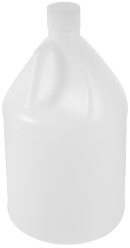 Abaodam Bouteille D'eau 4 Litres Blanche avec Poignée, Seau en Plastique Transparent avec Couvercle, Pichet Portable Grosse Capacité Camping et Plein Air Réutilisable
