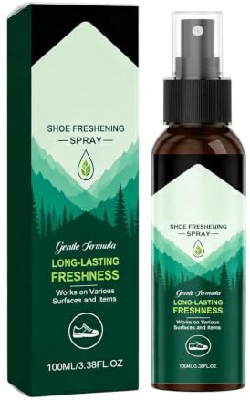 Skospray 100 ml effektiv fräschare eliminerar dålig lukt i | Sprej Mot Dålig Lukt I Lämplig För Män, Kvinnor, Gym, Sport, Sneakers, Kängor, Material: Canvas, Läder, Tyg