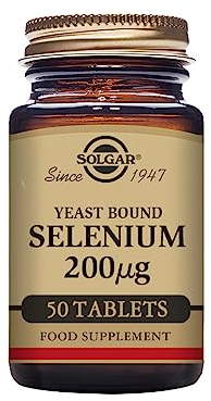 Solgar Yeast Bound Selenium 200 µg Tablets - Pack of 50 - Immunity Support - Maintain Normal Thyroid Function and Healthy Hair and Nails - Vegan and Kosher