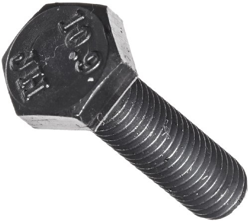Class 10.9 Steel Cap Screw, Plain Finish, Hex Head, External Hex Drive, Meets DIN 933/ISO 898, 40mm Length, Fully Threaded, M14-2 Metric Coarse Threads (Pack of 10)