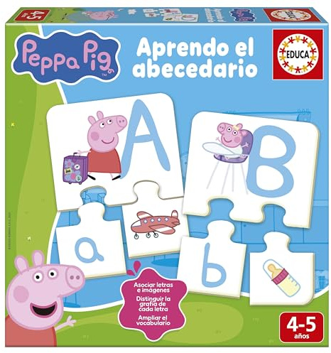 Educa - Juego de Letras Peppa Pig | Puzzle Abecedario para niños | Juego Educativo a Partir de 4 años (15652)