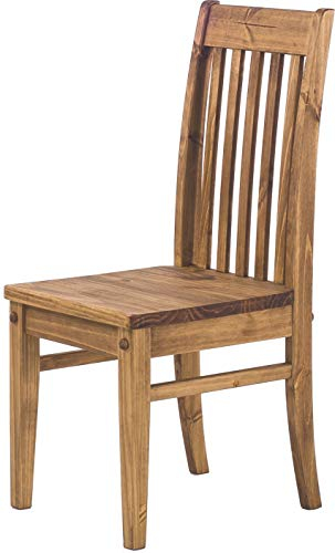 2X Esszimmerstuhl Classico Brasil - Holzstuhl Klassik Pinie Massivholz Echtholz - Variante & Farbe wählbar - Stuhl Holz Wohnzimmerstuhl Lehnenstuhl Lehne Küchenstuhl Landhaus Brasilmöbel
