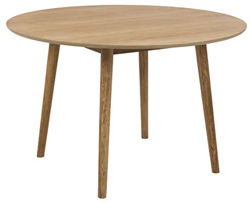 AC Design Furniture Pernille Runder Esstisch – Ø 120 cm, H 75 cm, Eichenfurnier, Skandinavisches Design