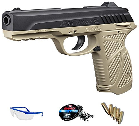 PT 85 desert Pack Pistola de Aire comprimido Arma de CO2 y balines BBS (perdigones de Plomo) 138 m/s <3,5J