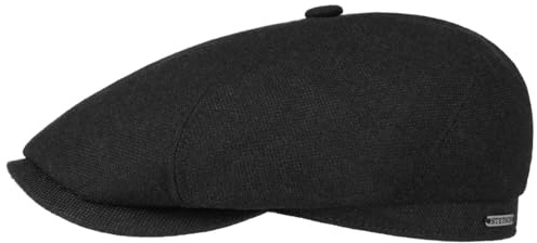 Stetson Brooklin Schirmmütze Flatcap Uni einfarbig Made in EU Herren Herbst Winter