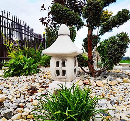 Adorno de jardín - Piedra Pagoda/Linterna de Estilo japonés Yukimi Oki Gata