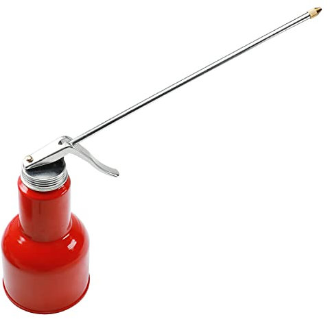 Utoolmart Ölkanne Ölpumpe Öler, 500g Metall Hochdrucköler Schmierung Öle Dose Flasche Manuelle Ölpistole mit starrem Auslauf Daumenpumpe Werkzeug Öler 1St