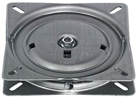 Drehkranz mit Feder Drehbeschlag 90° Drehteller kugelgelagert zum Schrauben | Stahl Druckkugellager Tragkraft 180 kg | Beschlag mit Drehplatte 175 x 175 x 28 mm | 1 Stück - Schwerlast-Drehschreibe