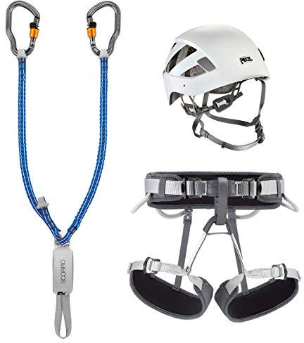 PETZL, Kit Via Ferrata Vertigo, Klettersteig-Set, Mehrfarbig, 2, Unisex-Erwachsene