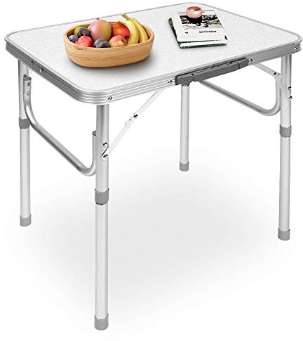 Campingbord fällbart bord, trädgårdsbord aluminiumarbetsbord balkongbord höjdjusterbart picknickbord med bärväska för resor utomhus