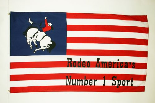 AZ FLAG - Flagge USA mit Rodeo - 90x60 cm - Vereinigten Staaten von Amerika Fahne 100% Polyester mit Messing-Ösen - UV-beständig - Vives Farben - 50g