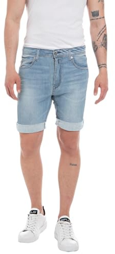 REPLAY Ma981y Rbj.901 Shorts C-Stretch - Shorts en Jean - Bermuda - Homme