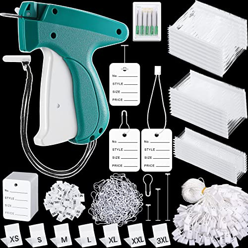 Chumia 3576 Pcs Tagging Guns for Clothes Labels Attacher Stitch Guns for Clothing with 3000 Barbs, 5 Needles and 100 Price Tags, Sewing Kit for Retail Stores, Garage Yard Sales(White)