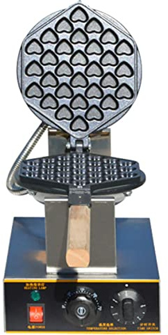 Benchtop Waffle Maker, 1400W Electric Heated Heart-Shaped Quiche Maker, 180° Flip Heating, Non-Stick Design Heart-Shaped Waffle Maker, Home and Commercial Egg Waffle Maker