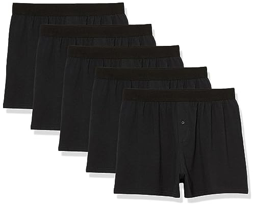 Amazon Essentials herr bomull jersey boxershorts (finns i stora och långa), paket med 5, svart, 4X-Large Big