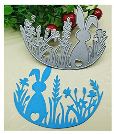 Qoiseys Kaninchen Ostern Stanzschablone Die Stanzen Basteln Prägeschablone, Stanzungen für DIY Scrapbooking Fotoalbum Dekoratives Papier Basteln Prägeschablone