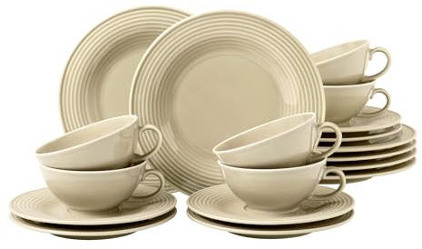 Teeservice 18-teilig Beat Sandbeige klein