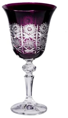 CRISTALICA Weinglas Schleuderstern Laura 170ml Lila