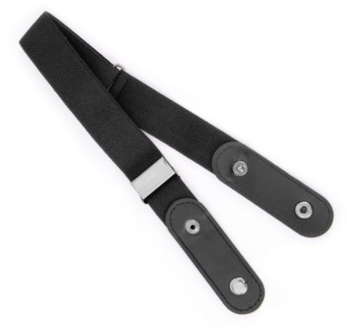 JRYXDS 1 Pezzi Cintura Elastica Senza Fibbia Unisex Regolabile Sgancio Rapido Senza Restrizioni per Jeans Vestito Pantaloni Gonne (Nero)