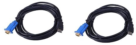 Gatuida 2pcs Vga Adapter Male to Vga Male Adapter Cable Plated Connectors for Dvd Players Hdtv Receivers Tv