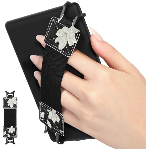 MoKo Dragonne de Sécurité pour 6-8 Kindle eReaders Fire Tablet - Kobo/Voyaga/Sony Kindle E-Book Tablet, Sangle Haute-Élastique Polyvalente Légère Support Antidérapante