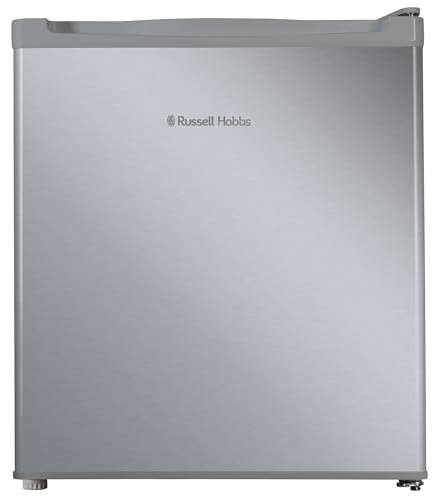 Russell Hobbs Table Top Larder Mini Fridge 40L Capacity, Quiet Running 39DB, Reversible Door, 0 to 8 Degrees Manual Temperature Control, Stainless Steel Effect RHTTLF2E1SS