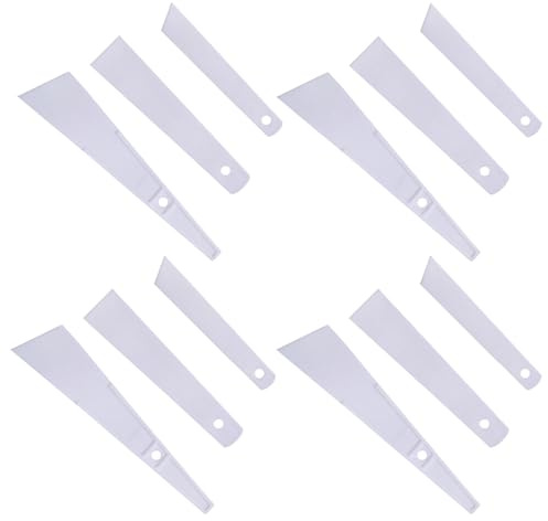 12Stk, Kunststoff-Leimspachtel-Set, weiße Klebestifte für Papier- und Lederarbeiten, DIY-Spachtel, praktisches Bastelset für Spachtelarbeiten