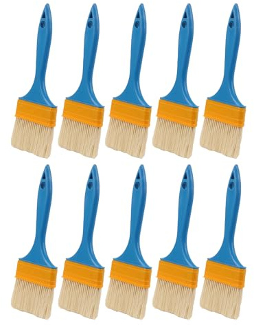 RDEXP 10 pinceles de pintura para pintor profesional con mango de plástico azul de 7,6 cm de ancho