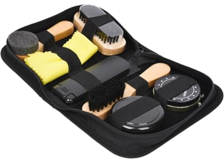 LIFKOME 8stücke Teiliges Schuhpflege-Set Mit Tragbarer Bürste Und Schuhcreme Langlebiges Schuhputz-Tool Für Damen Und Herren Effektive Reinigung Und Polieren Von Lederschuhen Leicht Und Ha