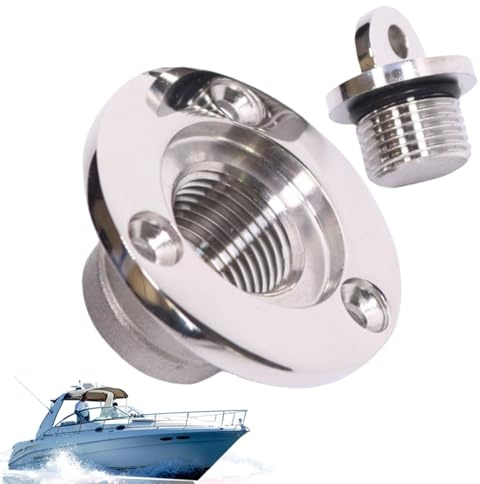 Ablassstopfen für Boote,Ablassstopfen für Boote,Wasserauslass-Bootsstecker | Marine-Bootsteile, Edelstahl-Ablassstopfen, auslaufsicherer Sicherheitsstopfen, Gewinde-Bootsstopfen für die meisten Bootsr