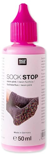 Frida's Wollhaus Rico Design Sock Stop Stopperfarbe Wolle Socken ABS Geschenk Stricken 10 Farben (Neon Pink)