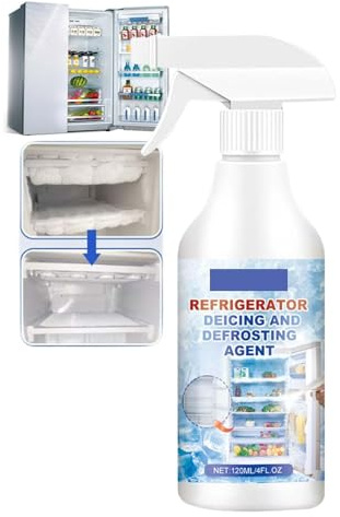 Defrosting Spray For Fridge Freezer,120ml Refrigerator Defrosting Deicer Spray,Freezer Defrosting And Deicing Spray,De-Icer For Refrigerator Defroster,Efficiently Quickly Removes Ice Buildup (1)