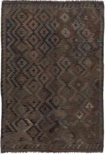 Nain Trading Kelim Afghan Heritage 189x279 Handgewebt Modern Orientteppich Designteppich Teppich Wolle