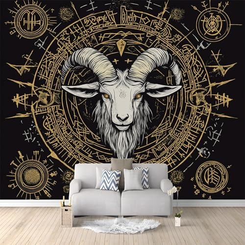 Fotomurales no tejido Patrón Misterioso De Runas 400x280 cm Papel Pintado Decoración de Pared Murales póster efecto 3D, Decorativos Murales para Dormitorio Salón TV Pared