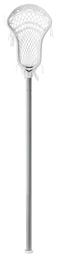 Silverfin Mens Complete Lacrosse Stick with Mesh Pocket | Youth Lacrosse Stick: Smooth, Lightweight & Durable with Sturdy Construction | Kids Lacrosse Sticks (White)