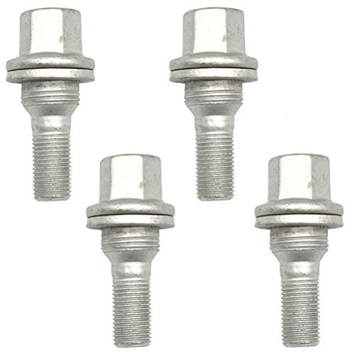 Wheel Nuts,Alloy Wheel Bolts 4x WHEEL NUTS BOLTS FLAT SEAT 17MM Hex Fit Use For PEUGEOT 206 308 3008 207 CC SW 508 Fit Use For Citroen Berlingo C3 C5 2011 2012 2013