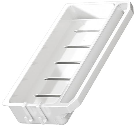 Holibanna Mensola Porta Spugne da Parete Bianco Organizer Multiuso per Asciugamani e Panni da Cucina Porta Spugna Scolapiatti Senza Supporto Resistente per Accessori Pulizia Lavello