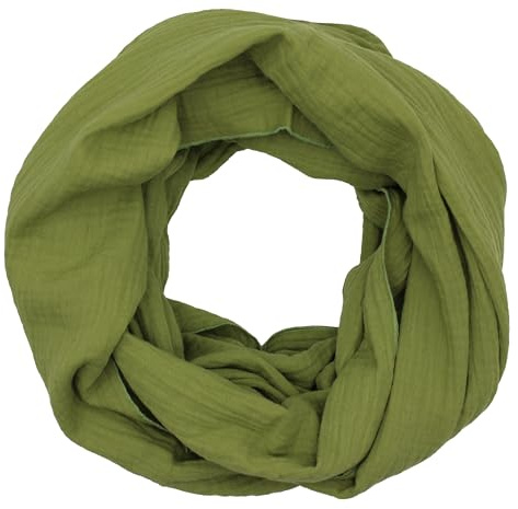 Musselin Loop Schal Schlauchschal 100% feine Baumwolle Damenhalstuch Halstuch Damen Frauen Frühling Herbst ca.160 x 70 cm