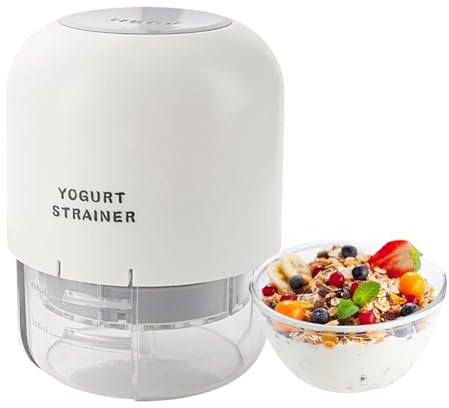 Eoixuqba Coladores de yogur, tipo prensa, colador de alimentos, colador de malla fina, filtro de tamiz extraíble para queso, café, cocina, té, miel, leche, cocina
