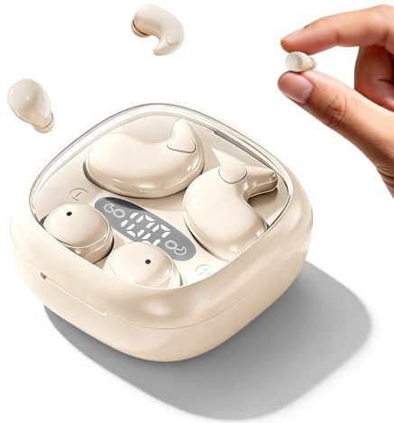 2 Paar Mini Unsichtbare Kopfhörer Kabellos Bluetooth für Kleine Ohren | Schlafkopfhörer Seitenschläfer in Ear Schlaf Sleep Headphones Earbuds Schnurlose Kopfhörer Bluetooth Earphones zum Schlafen