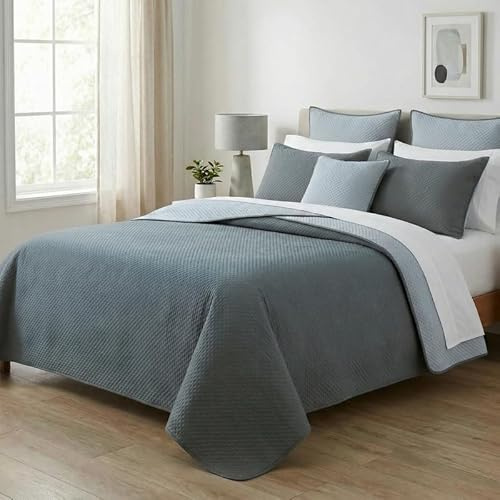 MAXIME MAISON - Tagesdecke für 1 Person (100 GR/mq) Bettüberwurf für 1 Person (160x260) Bettüberwurf und Tagesdecken Doppelseitig