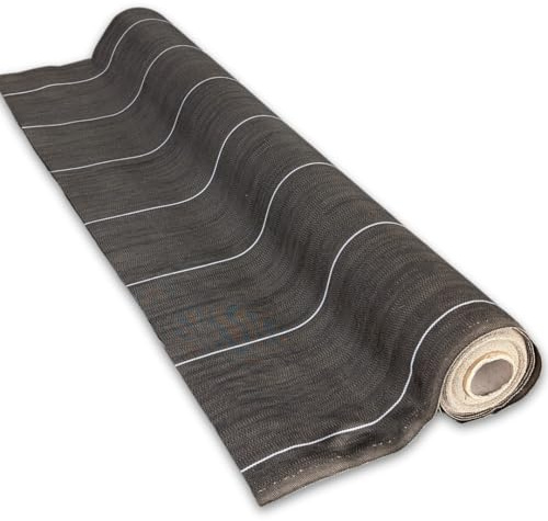 Toile de paillage Marron - 130gr m2 - tissée - Anti Mauvaises Herbes - Largeur 2M07 - Longueur 50m - Rouleau - Bache Geotextile 2M - Qualité Pro ZENLYS