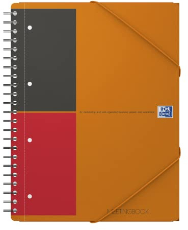 Oxford All international notebooks and pads use high-white 80 paper and have a framed 6mm ruling with space for meeting / subject titles and actions
