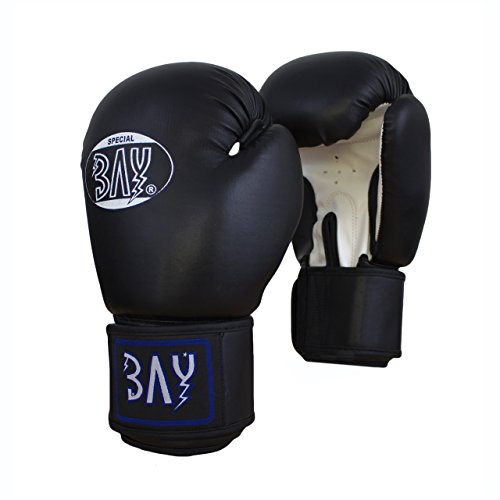 BAY Future Boxhandschuhe für Training und Wettkampf, 8 Unzen, Schwarz/Weiß
