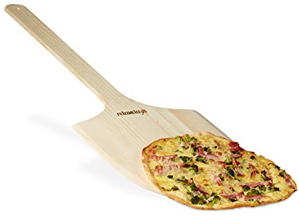 Relaxdays Pizzaschieber XXL aus Holz mit extra langem Griff HBT ca. 1 x 30 x 78 cm Pizzaschaufel für Pizzaofen Pizzaheber als ideales Zubehör zum Pizzabrett auch als Pizzateller oder Pizzabrett, natur