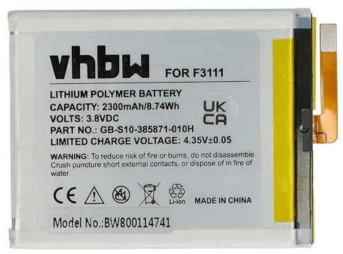 vhbw Akku kompatibel mit Sony Xperia XA, F3116, F3115, F3113, XA LTE, F3111, F3112 Handy Smartphone Telefon (2300 mAh, 3,8 V, Li-Polymer)