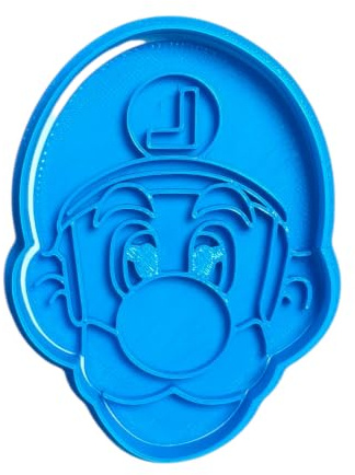 Cuticuter Luigi Mario Bros Keksausstecher, Blau, 8 x 7 x 1,5 cm