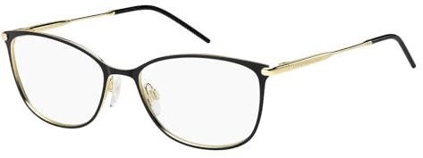 TOMMY HILFIGER Brille mit Sehstärke für Damen optional mit Sonnenbrillentönung oder Blaulichtfilter, Rechteckig, gefertigt aus Stahl (inklusive Brillenetui)